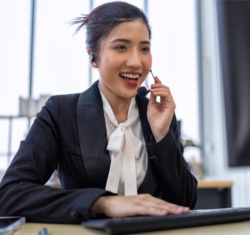 Inside sales agent making prospecting calls