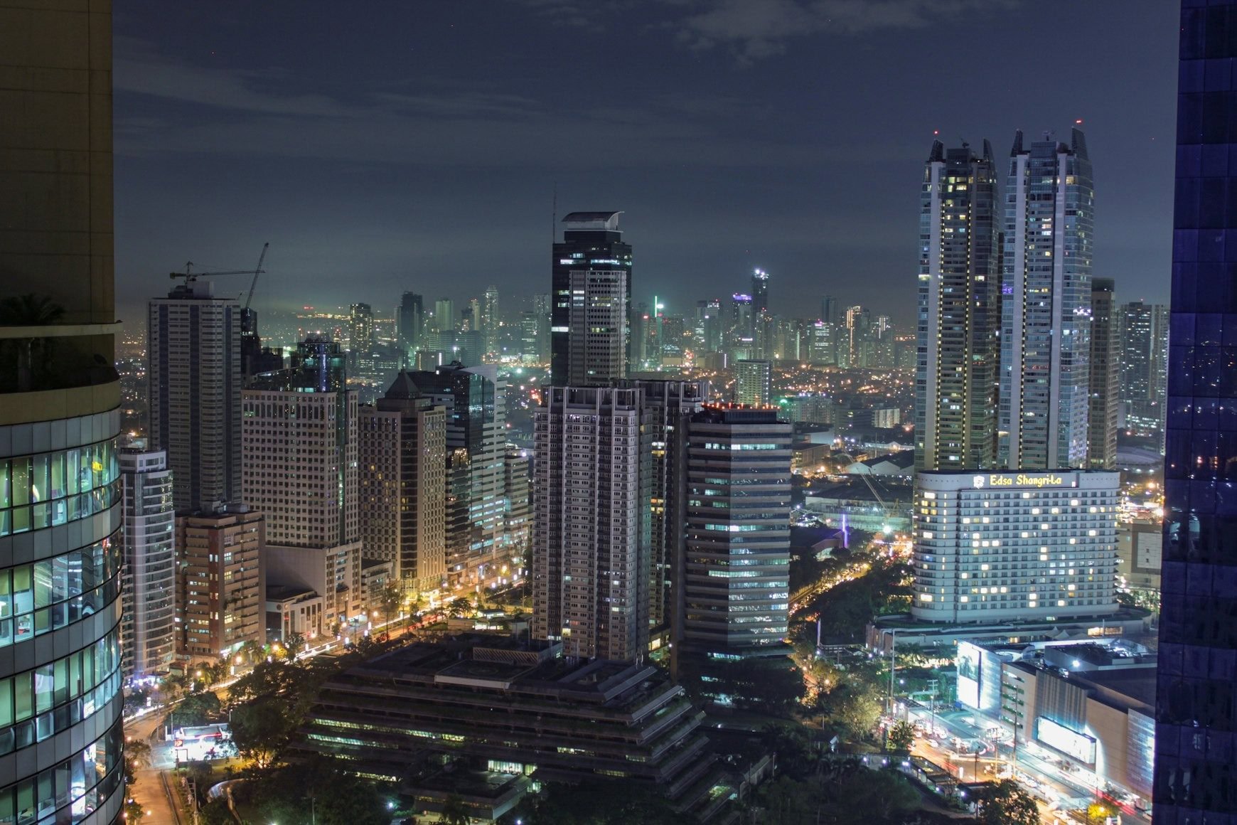 APAC cityscape at night