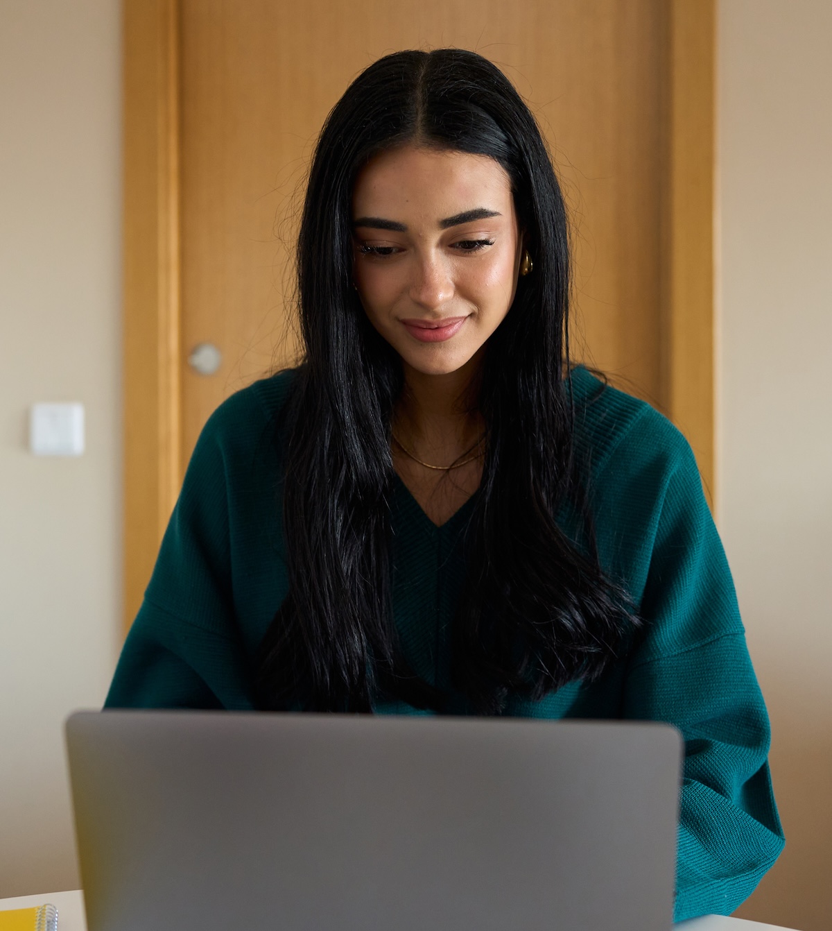 Loan processor assistant reviewing mortgage documents